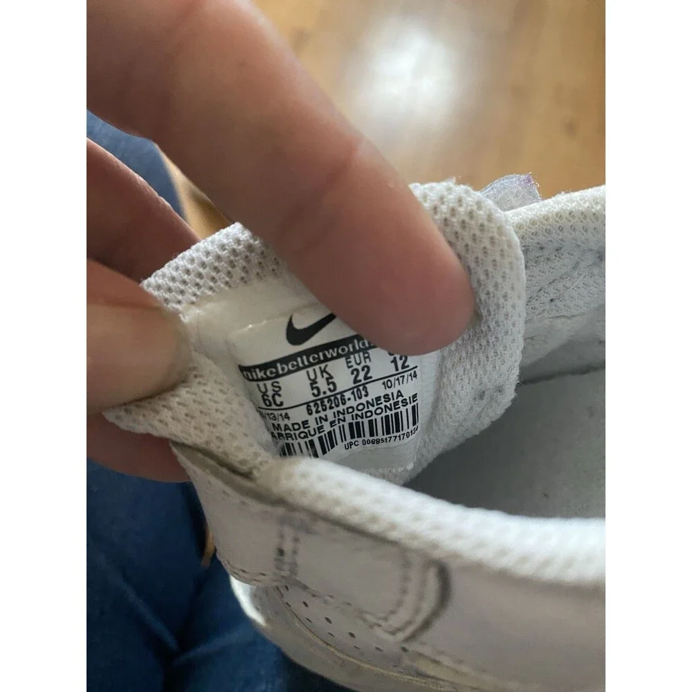 GUC! Nike Air Force 1 Low Toddler Sneakers DH2926-111 Triple All White Size 6C